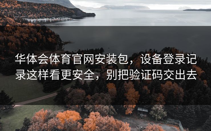 华体会体育官网安装包，设备登录记录这样看更安全，别把验证码交出去