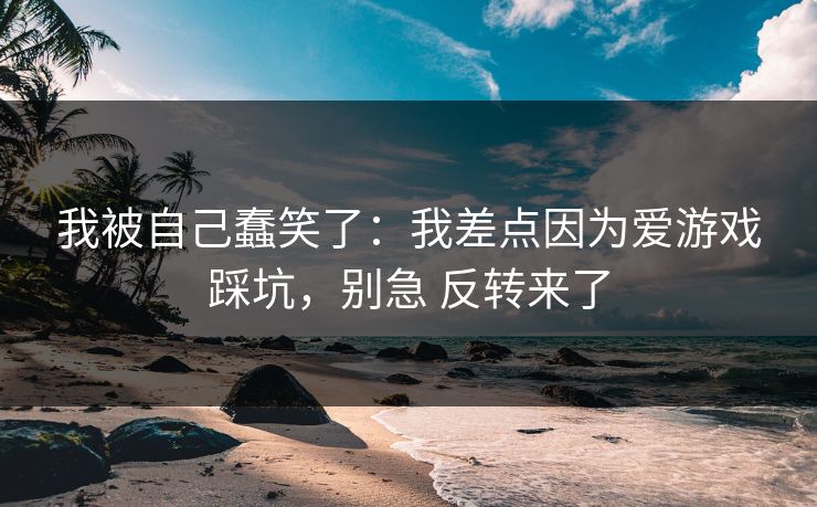 我被自己蠢笑了：我差点因为爱游戏踩坑，别急 反转来了